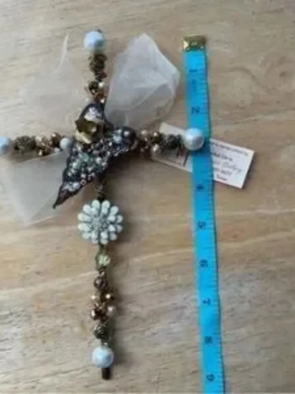 Handmade Beaded Nail Hanging Cross